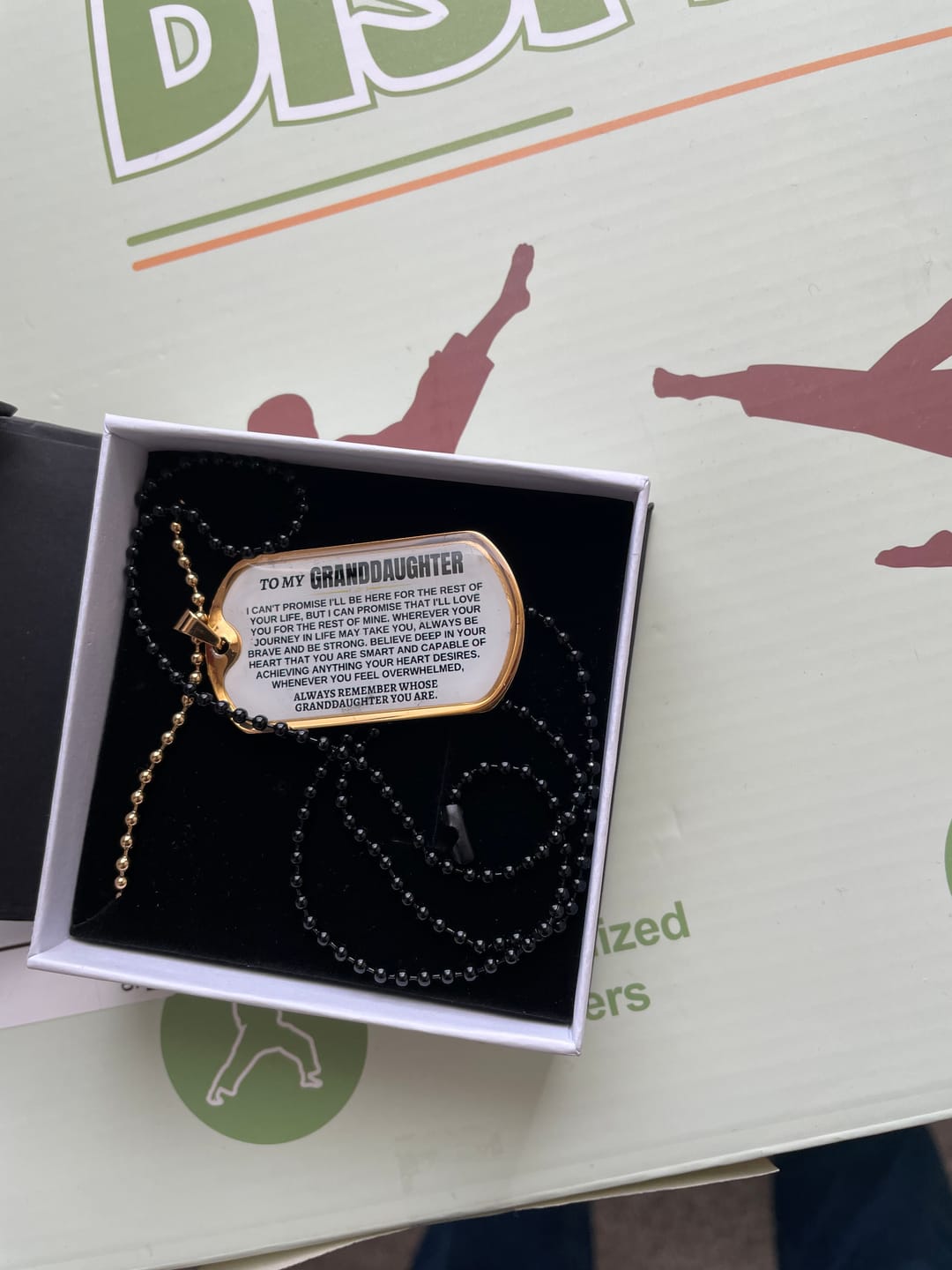 Customer photo review of To My Granddaughter | Remember Whose Granddaughter You Are | Personalized Keychain - SS293GDT