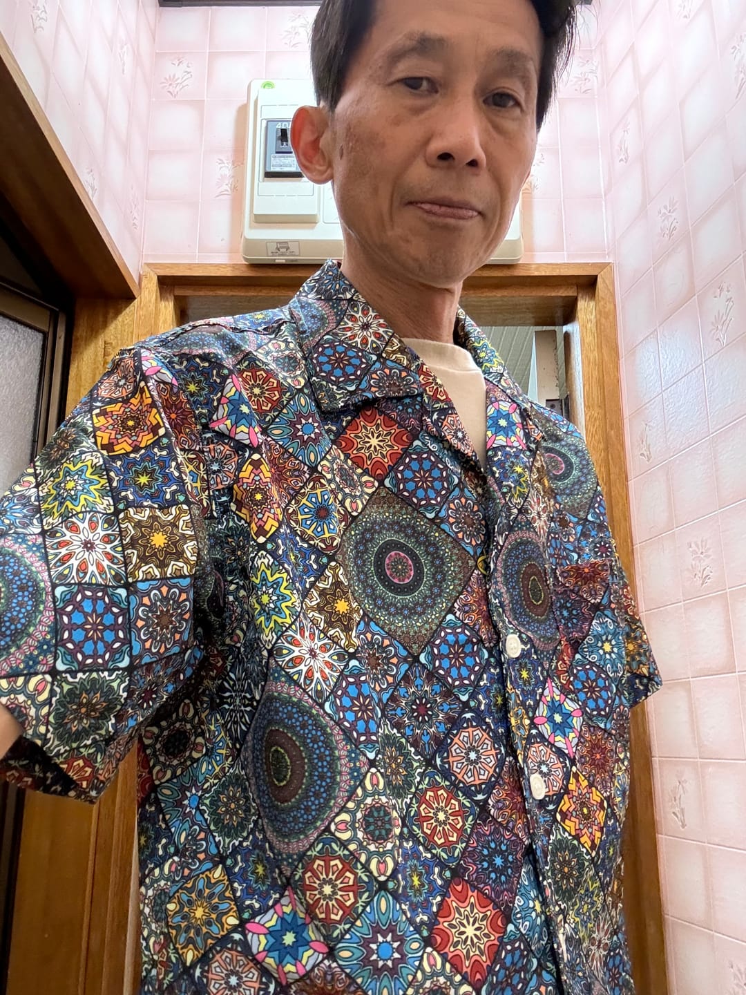 Customer photo review of HAWAII ALOHA　「夏の万華鏡」総柄アロハシャツ