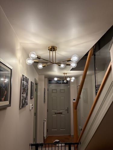 Customer photo review of Six-Light Sputnik Semi Flush Ceiling Light