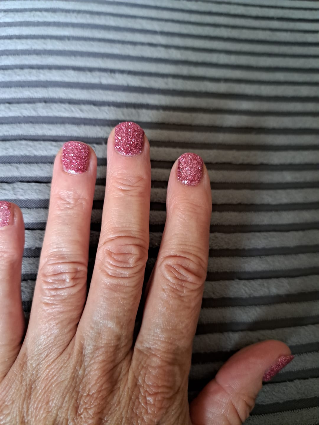 Customer photo review of Mocha Rose Dipping Powder
