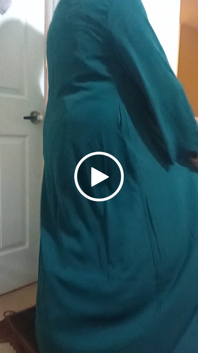 Customer video review of Amal Abaya Outer - Blue Lagoon