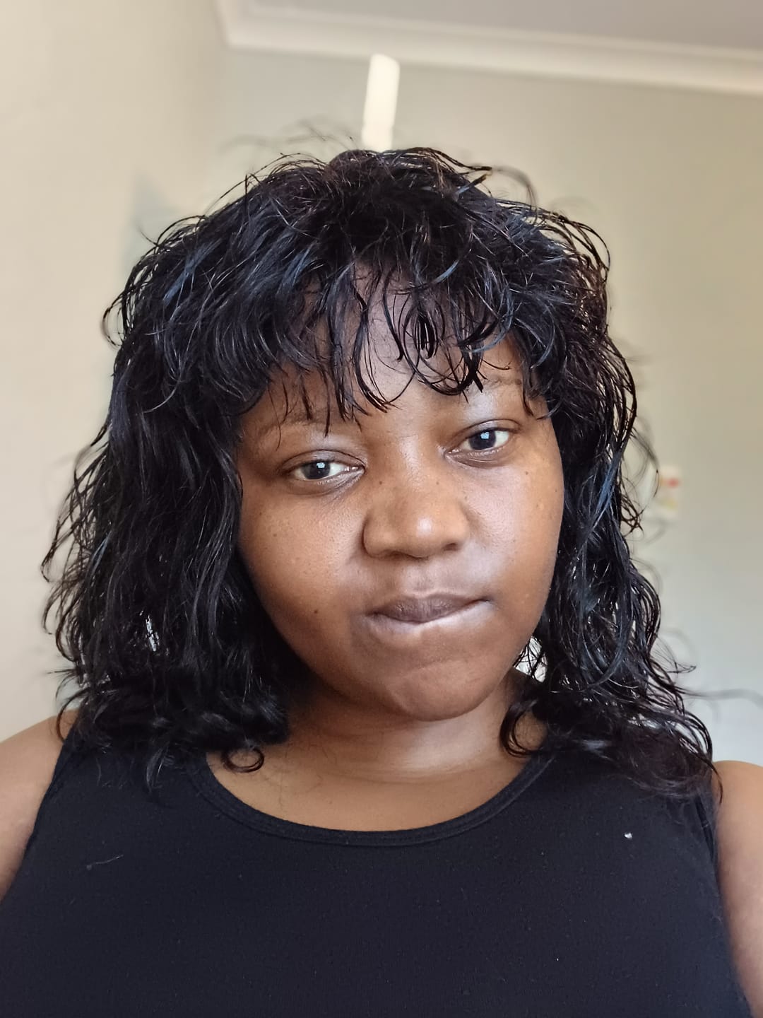 Customer photo review of Loose Wave Fringe 14 inch Wig