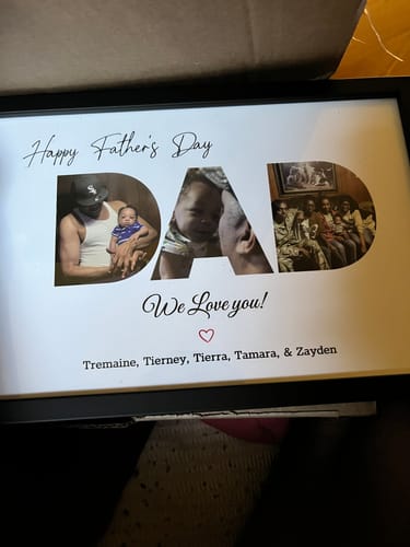 Customer photo review of Happy Dad's Day - Personalized poster