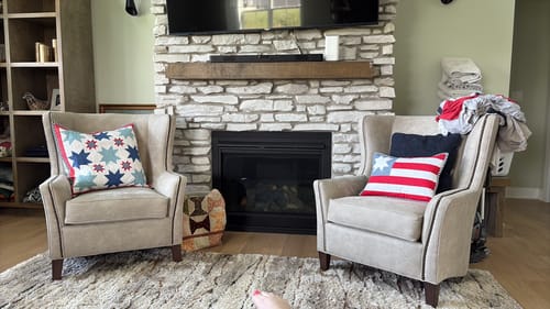 Customer photo review of Summer Sparkle Quilted Pillow Kit: Pattern and Fabric