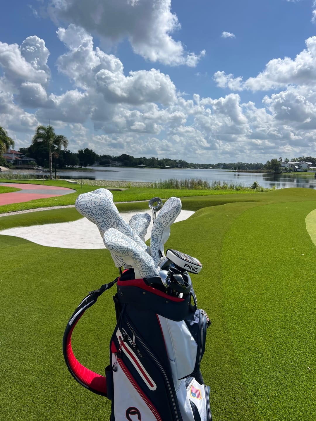 Customer photo review of Topographic Edition - Pure White / Embroidered Carolina Blue