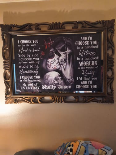 Customer photo review of Personalized Poster For Couple Sugar Skull I Choose You