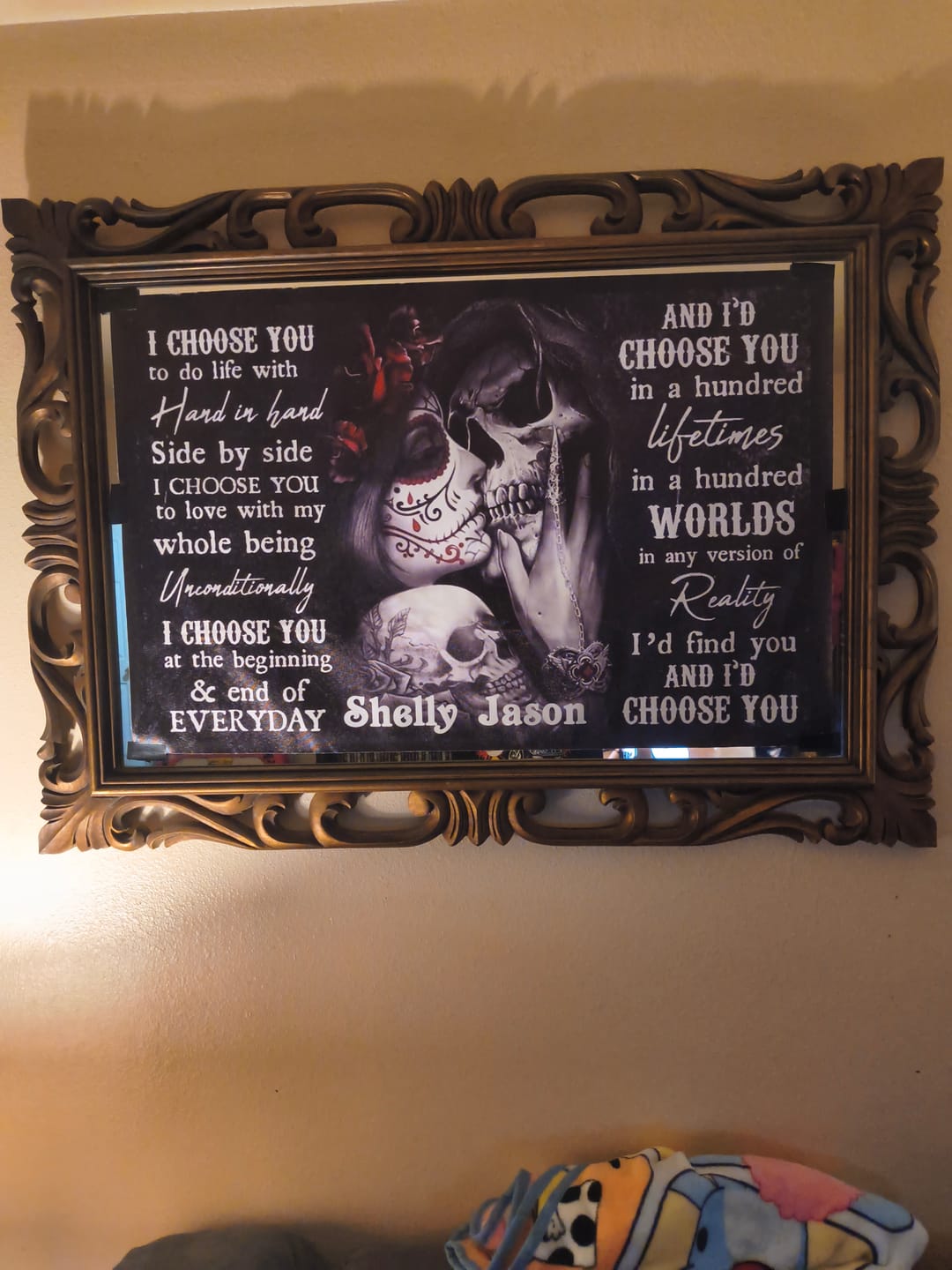 Customer photo review of Personalized Poster For Couple Sugar Skull I Choose You