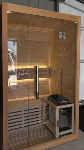 Customer photo review of 2 Person Traditional Sauna - 4.5kw Harvia Heater