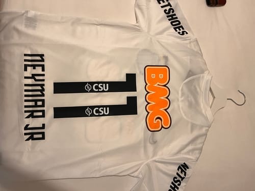 Customer photo review of Neymar Jr Santos FC White Retro Football Jersey