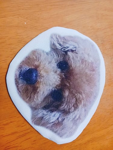 Customer photo review of 本物そっくり♪ペットフェイスバッグ