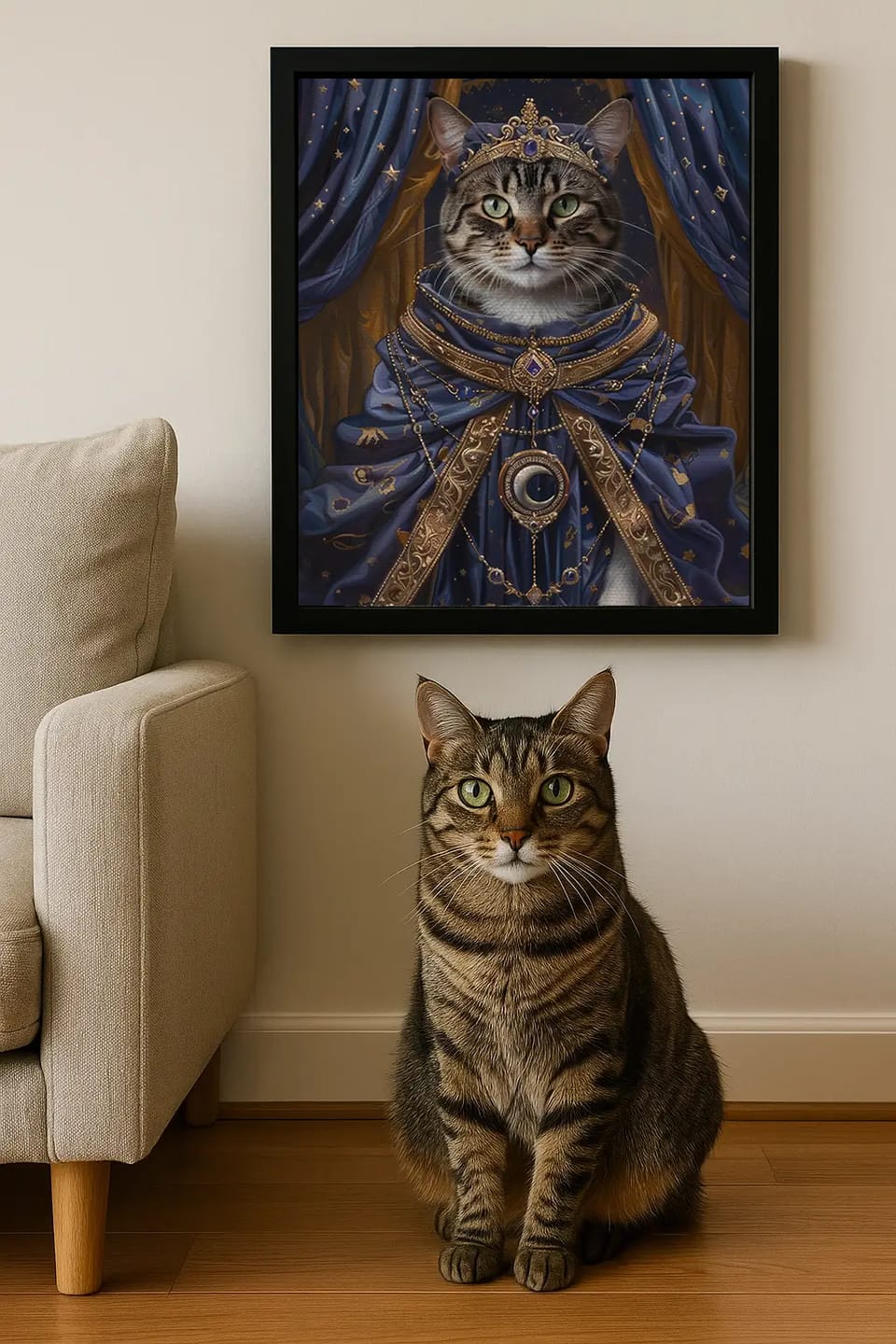 Customer photo review of Renaissance Pet Portrait Oil Painting_one pet