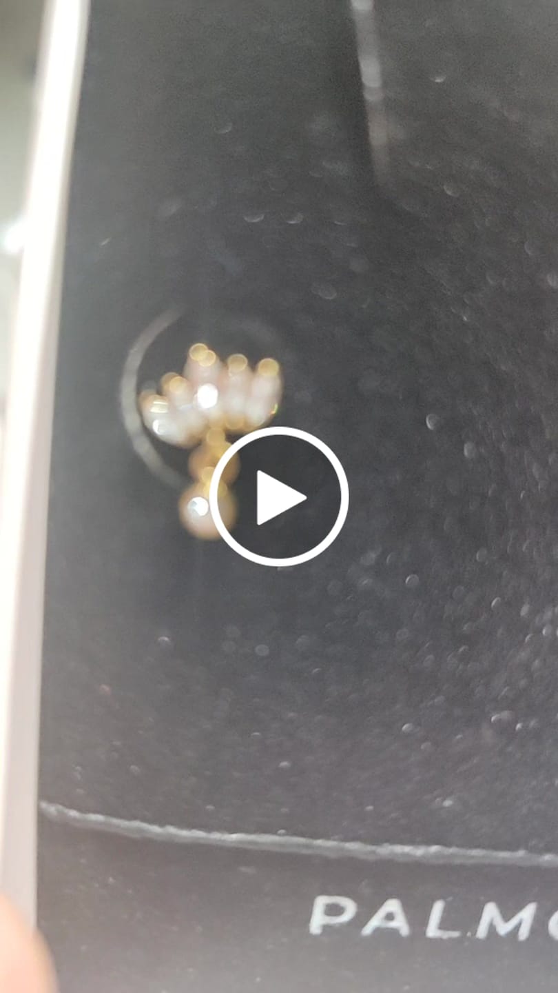 Customer video review of Lotus Solitaire Earrings