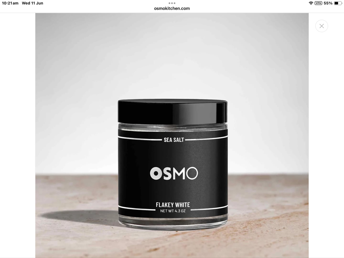 Customer photo review of Flakey White Sea Salt | Chef Collection