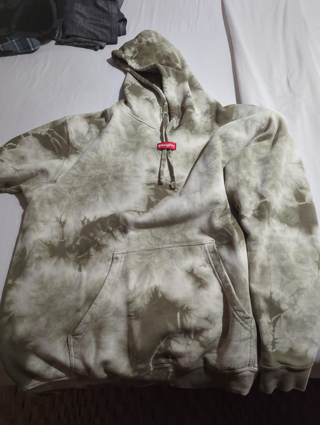 Customer photo review of 80Eighty® Tie Dye Olive Hoodie