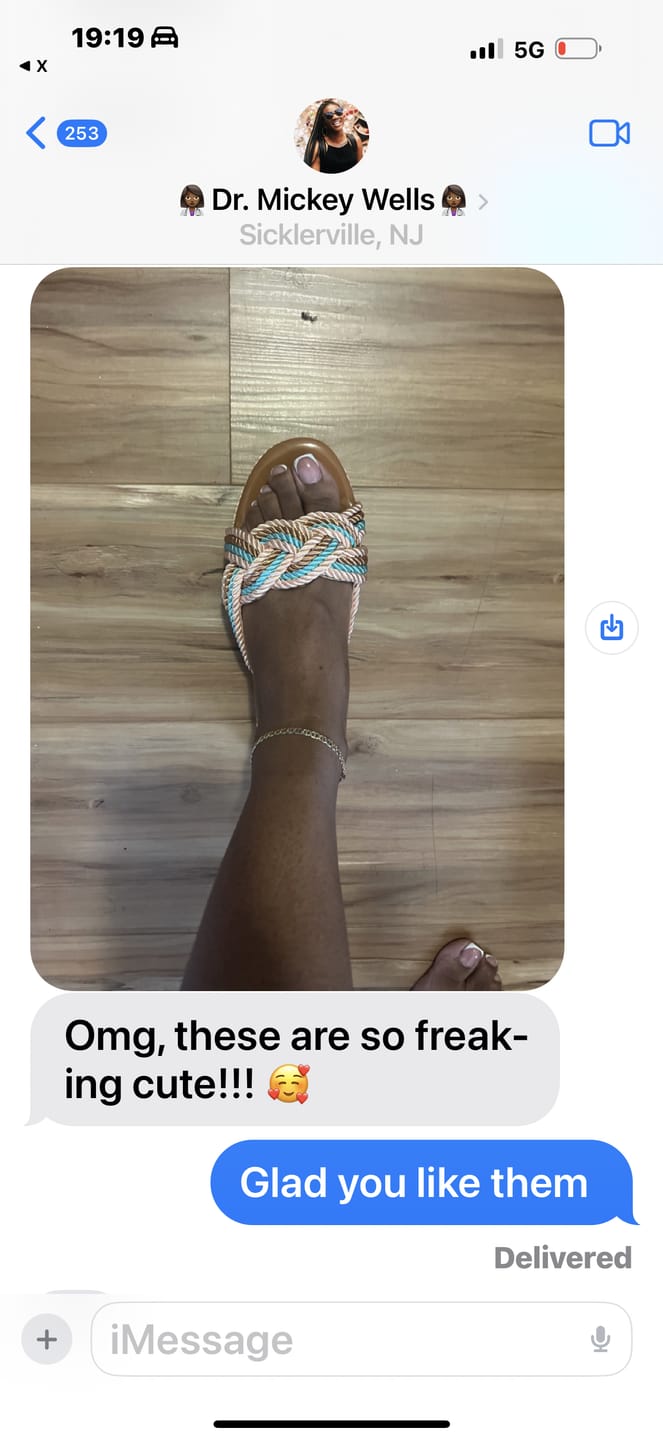 Customer photo review of Carie In Caramel/Teal Flats