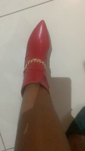 Customer photo review of Butterfly Feet Lively 13 Ankle Boot - Red