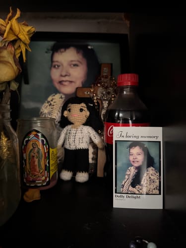 Customer photo review of Dolly® Personalized Crochet Doll with Photo Card