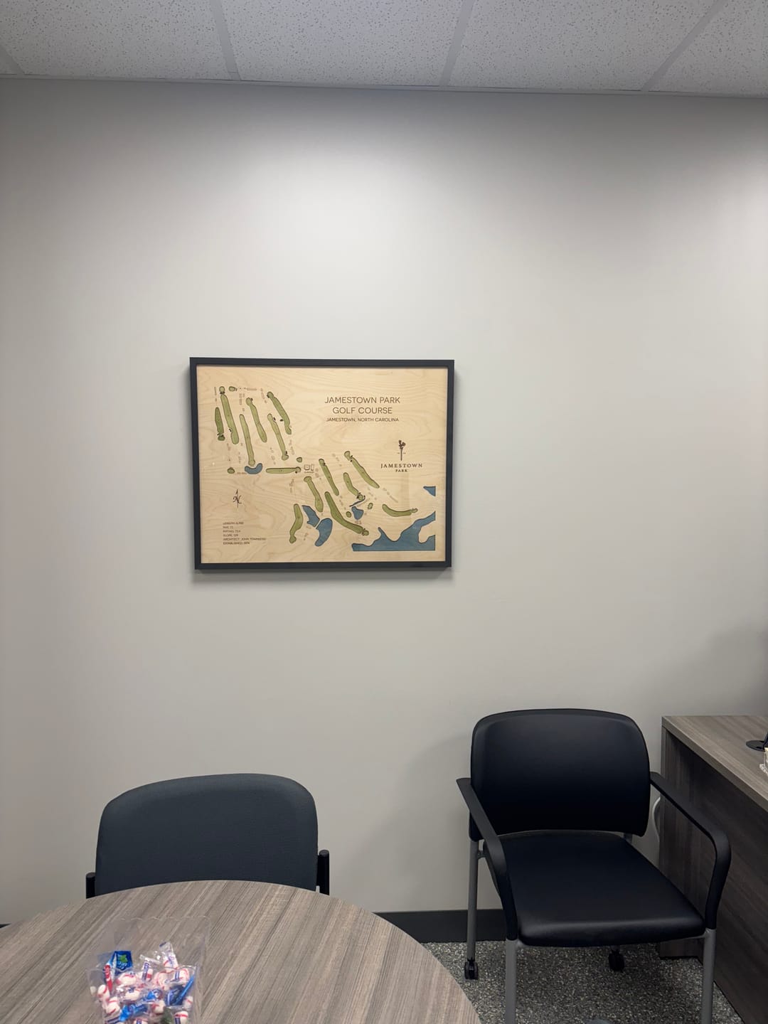 Customer photo review of Custom 3D Wood Golf Course Map