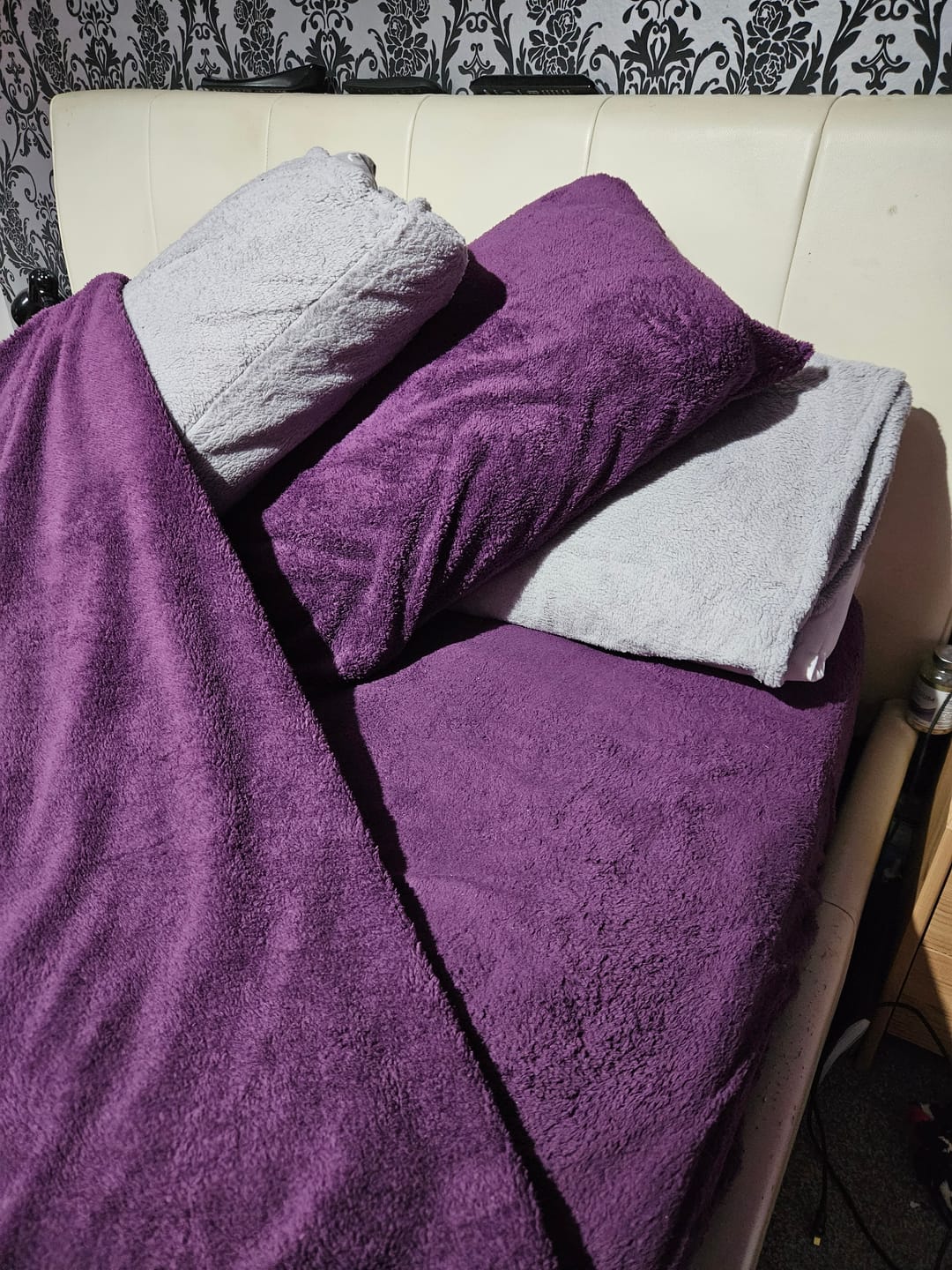 Customer photo review of Purple Teddy Fitted Sheet