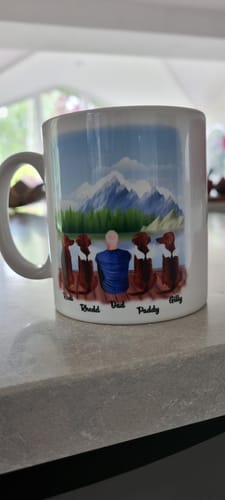 Customer photo review of Man & Dogs - Best Dog Dad Ever Personalised Mug