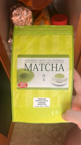Customer photo review of Premium Matcha Latte Powder