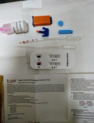 Customer photo review of STD自宅検査｜4項目（HIV・梅毒・B型肝炎・C型肝炎）