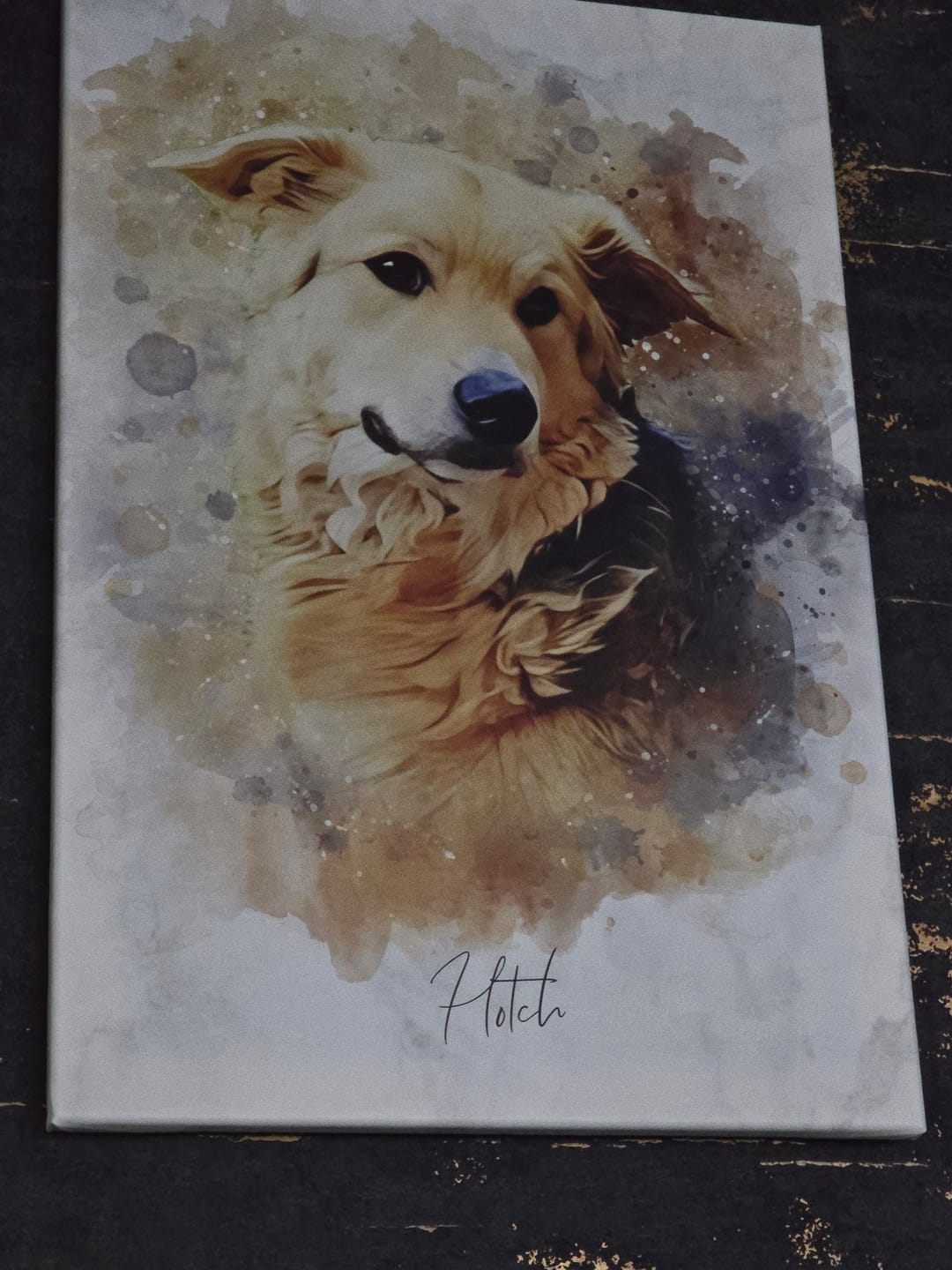 Customer photo review of Dein Hund als Aquarell Tierportrait | Geschenk für Hundebesitzer