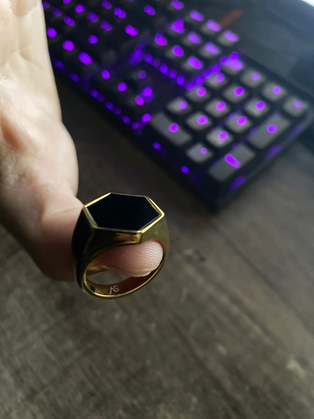Customer photo review of Anillo Classic Onyx Oro