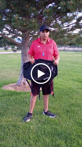 Customer video review of Convertible Black Gym Bag & Backpack