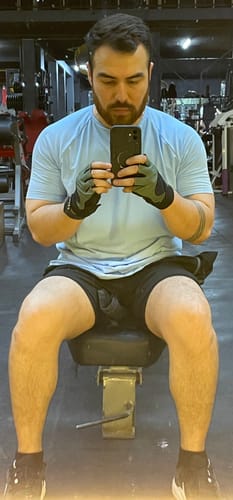 Customer photo review of Training Sport Tee - Sky Blue