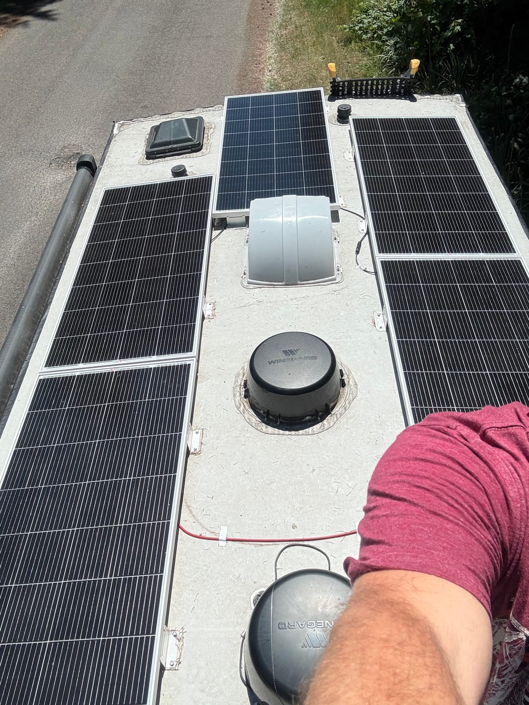 Customer photo review of MEGA 200 | 200 Watt Solar Panel | Premier 12V Off-Grid Solar Panel for RVs Cabins, Boats | 25-Year Output Warranty | UL Certified