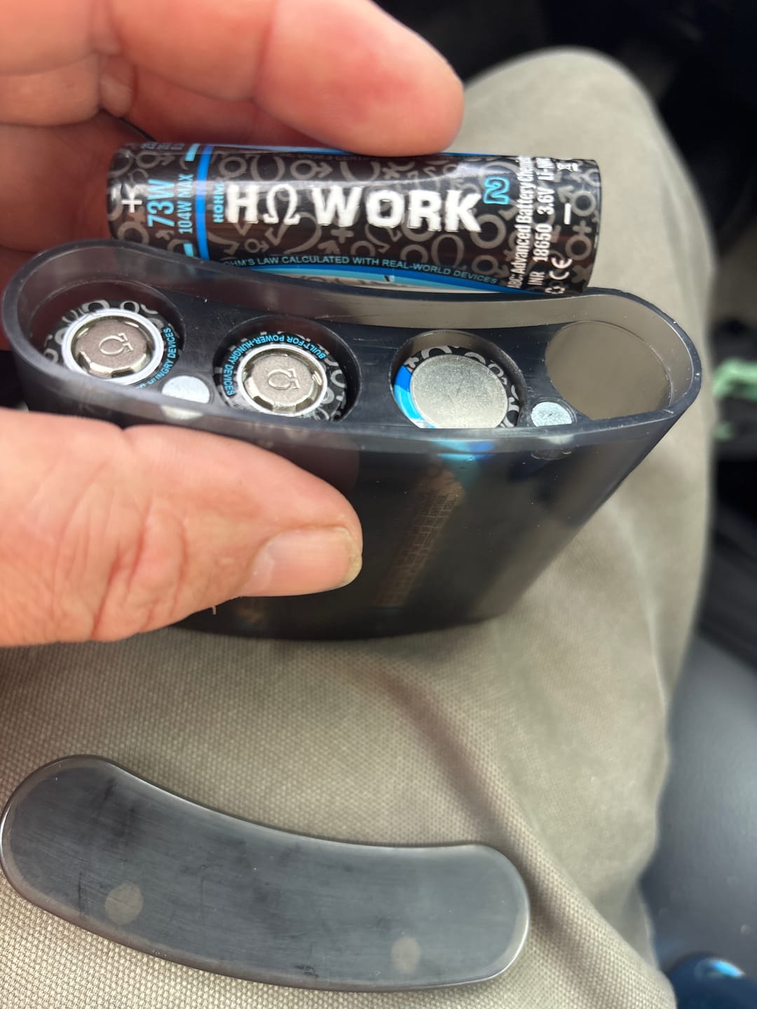 Customer photo review of Hohm Tech Work V2 18650 2547mAh 25.3A Battery