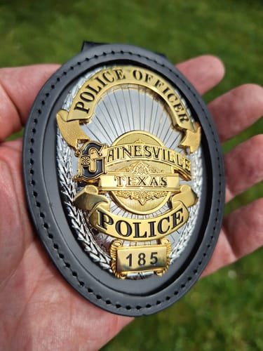 Customer photo review of US Gainesville Texas Police Officer Badge