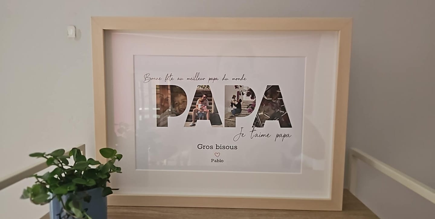Customer photo review of Bonne fête Papa - Affiche Personnalisée