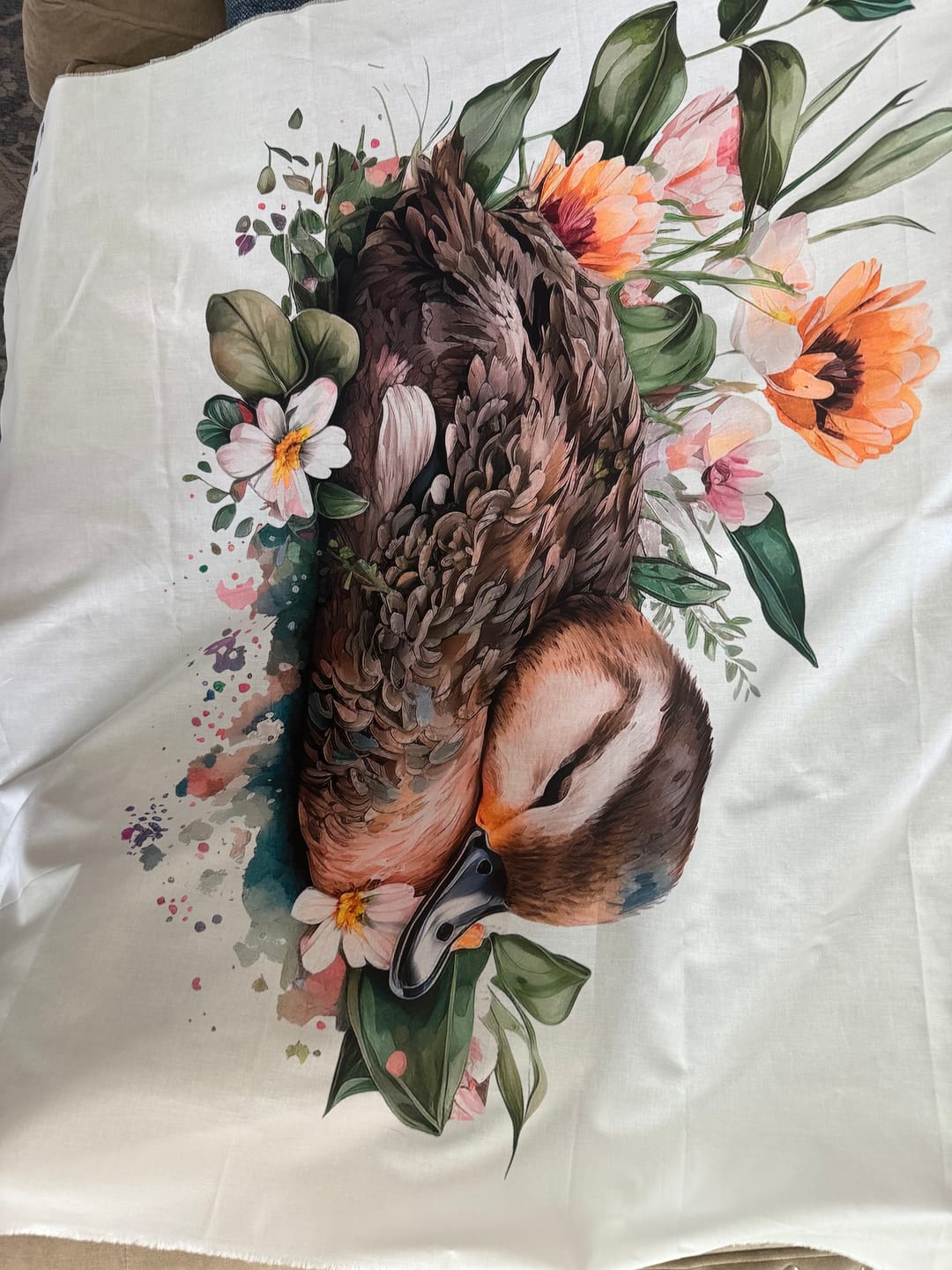 Customer photo review of Sleepy Duck Fabric Panel