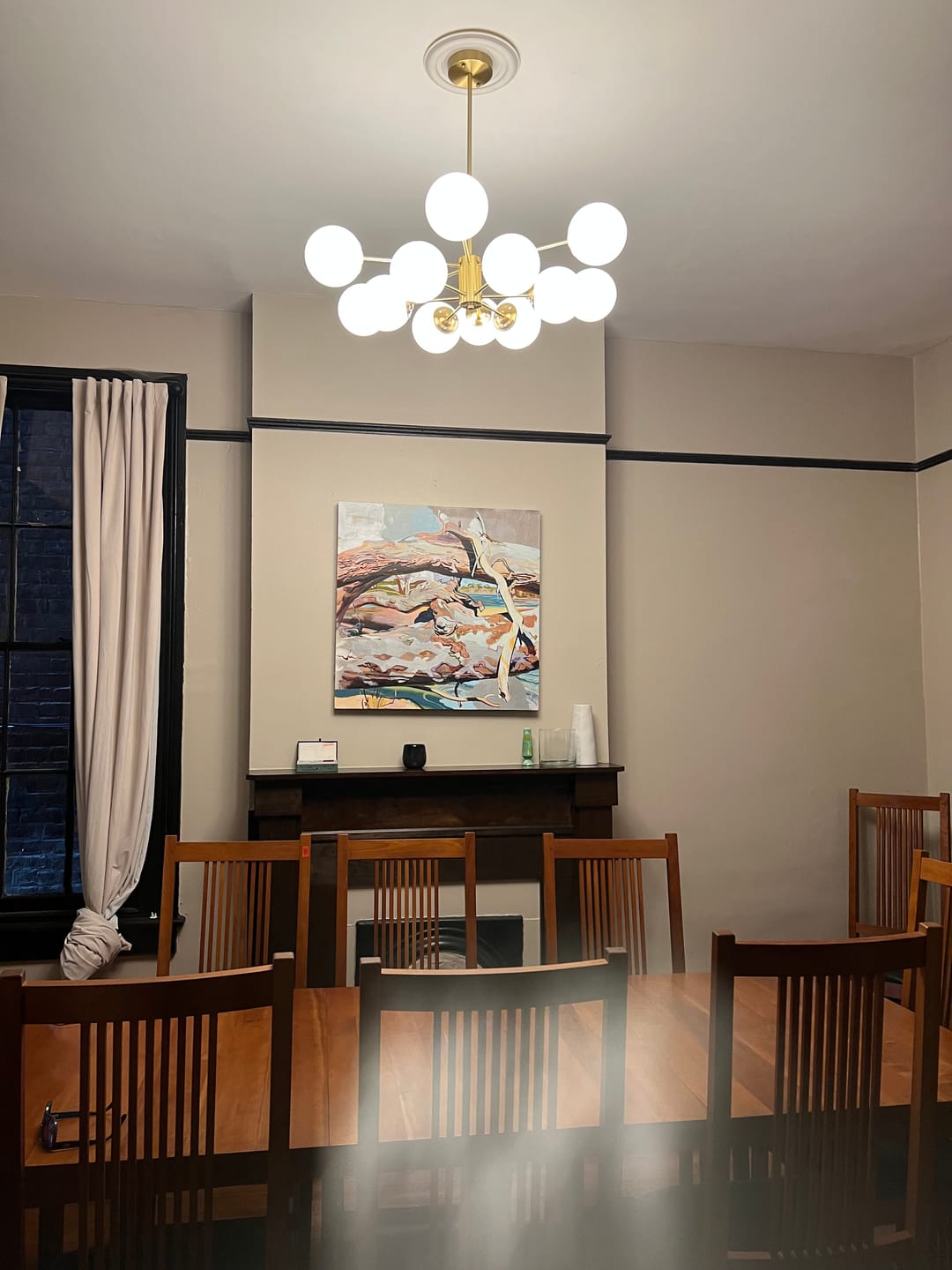 Customer photo review of Opal Glass Globe Sputnik Chandelier