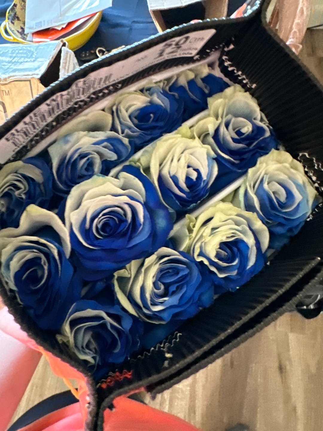 Customer photo review of Blue & White Roses