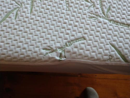 Customer photo review of NuvoDreams™ Waterproof Bamboo Mattress Protector