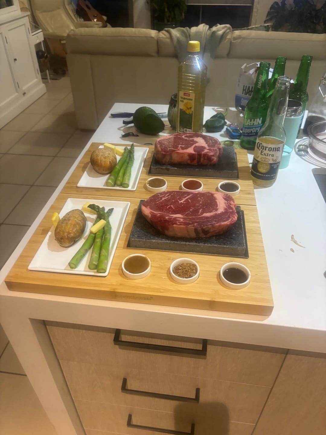 Customer photo review of The SteakStones Sizzling Steak Set