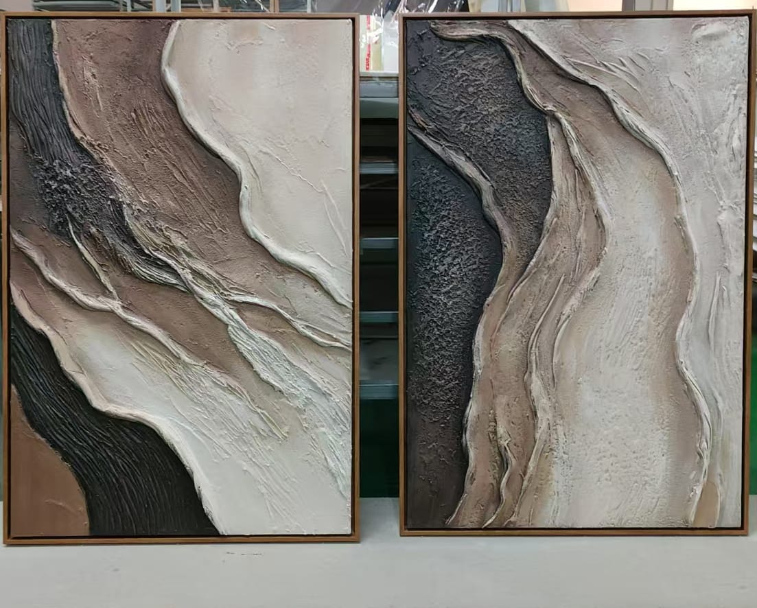 Customer photo review of Natural Canyon-3D Abstract Nature-Inspired Canvas Painting for Living Rooms