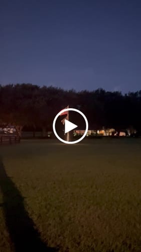 Customer video review of 20 ft. Commercial Aluminum Flagpole with External Rope Halyard rated at 85mph