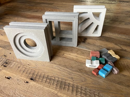 Crater Natural Cement 7 5 Breeze Block Grey