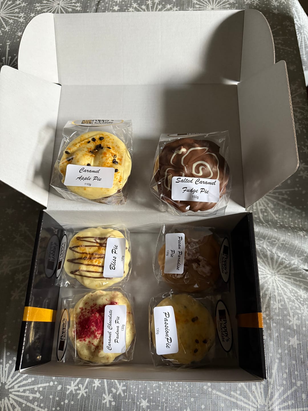 Customer photo review of LIMITED EDITION Chocolate Pie Variety Box