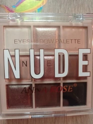 Customer photo review of 9-Color Eyeshadow Palette Mini With Glitter Shimmer Matte Finishes — Milk Tea | KIMLUD
