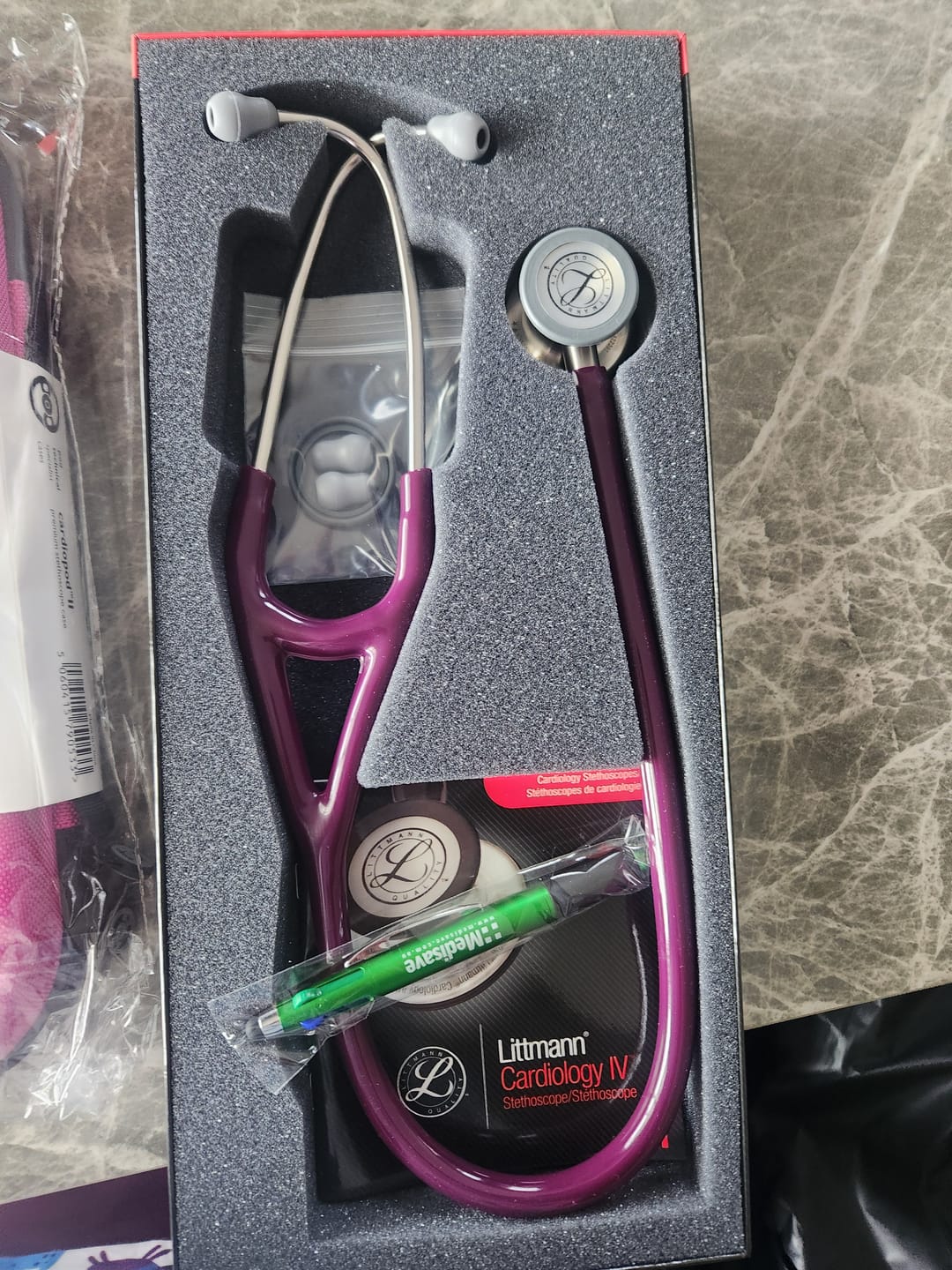 Customer photo review of Littmann Cardiology IV Diagnostic Stethoscope: Plum 6156