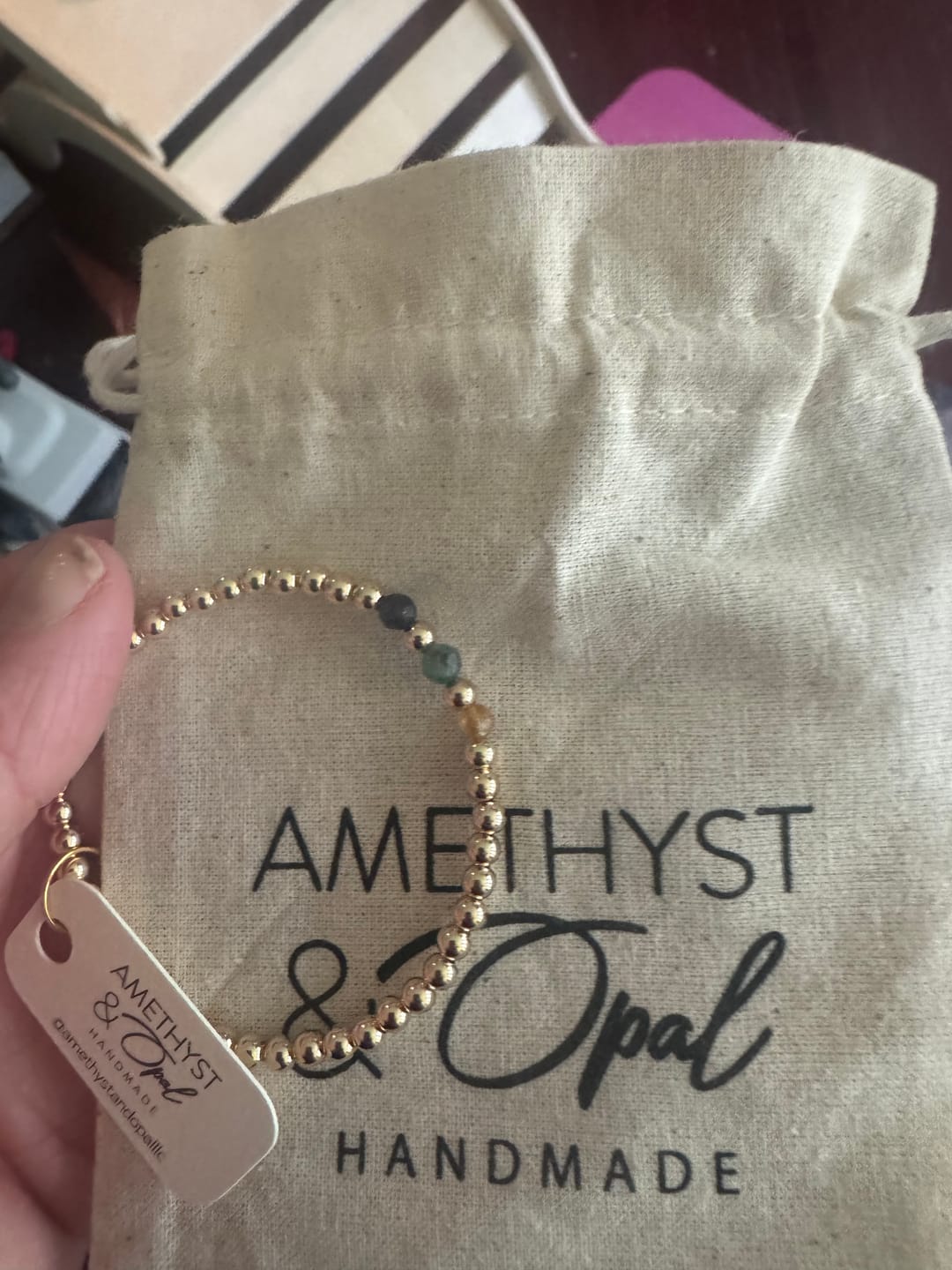 Customer photo review of Family Birthstone Bracelet