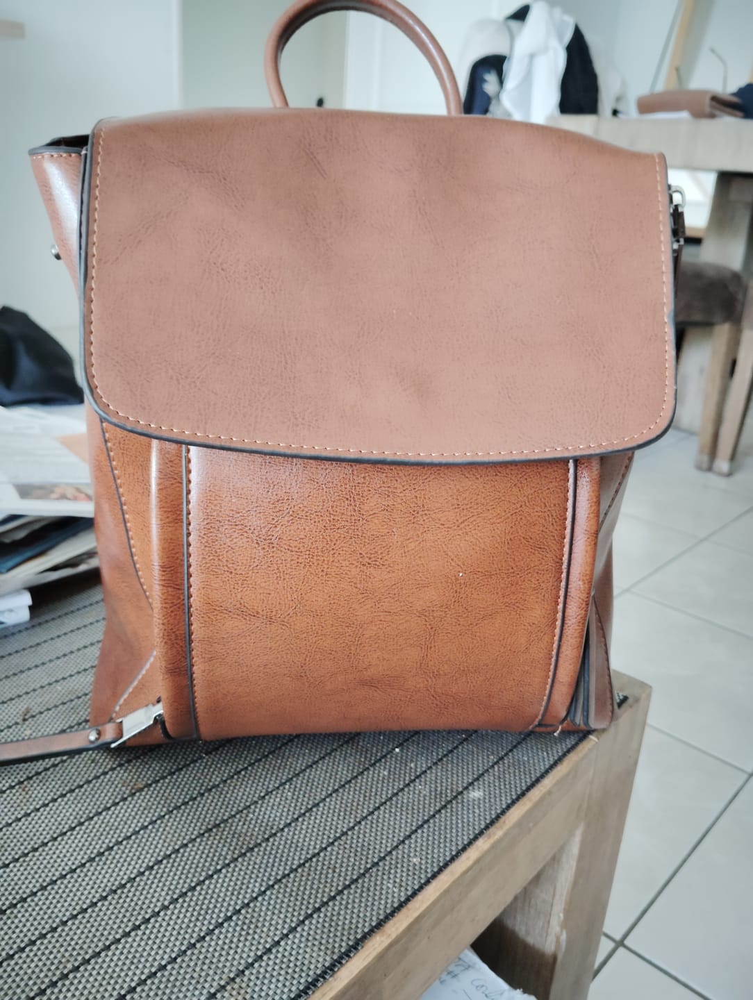 Customer photo review of Sac à Dos Cuir Femme Anastasia