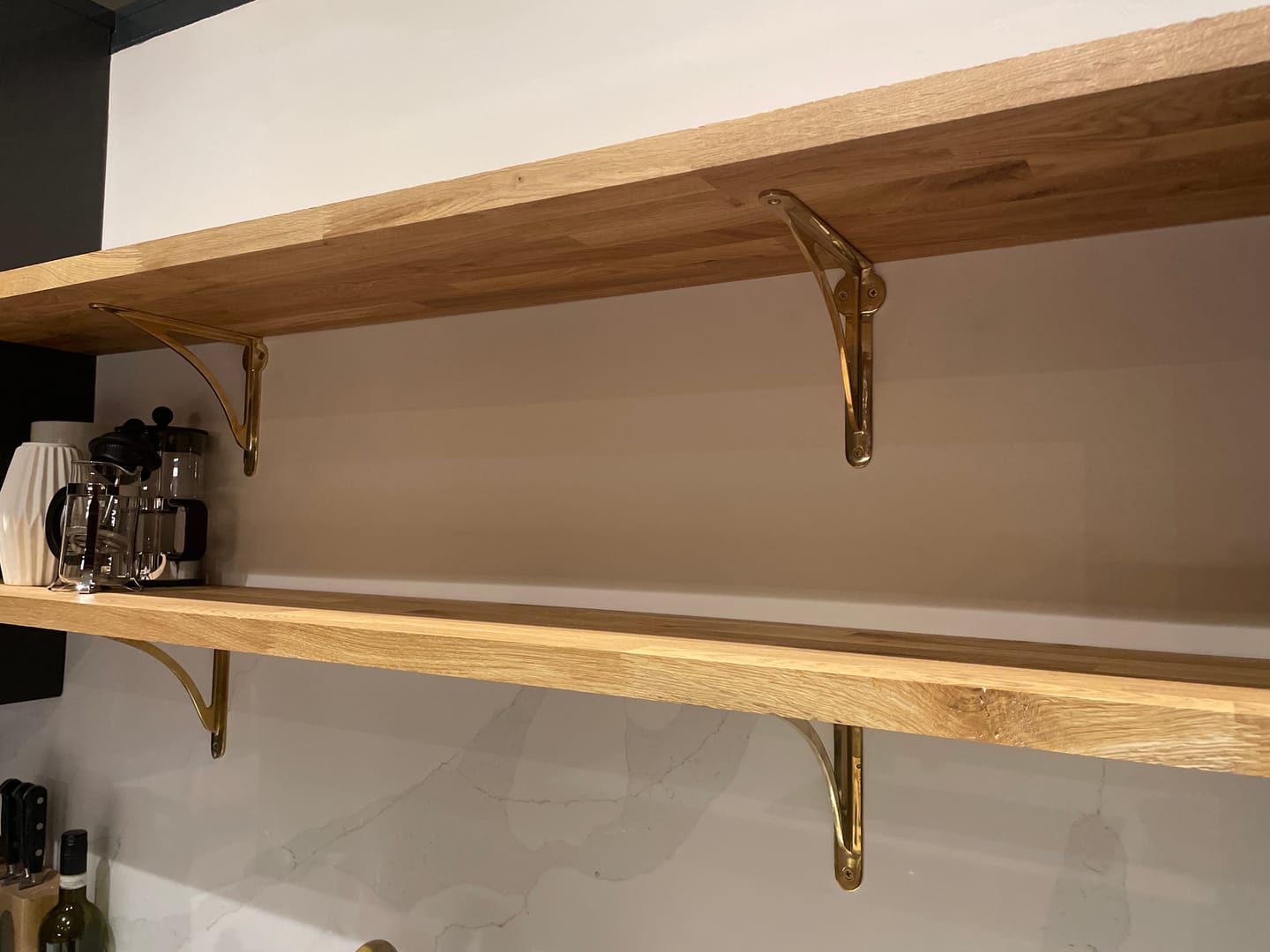 Customer photo review of Ironbridge Shotblast Brass Shelf Brackets | 4.5/6/7/8/10"