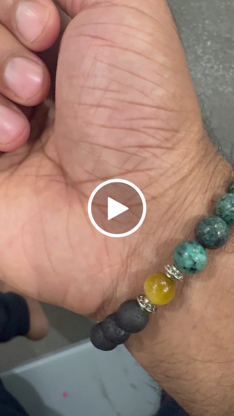Customer video review of Olivenorma Natural Cat's Eye Stone Beads Men Bracelet