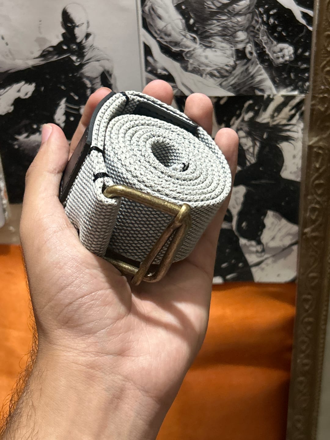 Customer photo review of Bacca Bucci Men's Military Style Army tactical Canvas Belt